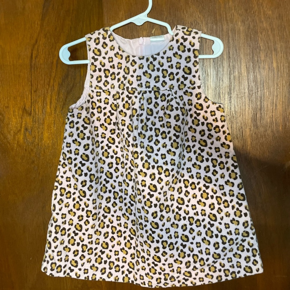 Gymboree 2T corduroy pink leopard dress